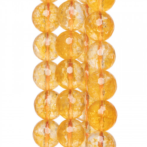 Faceted Citrine Quartz 12mm