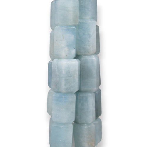 Aquamarine Milk Faceted Hexagonal Cylinder A Gradation 101g-110g