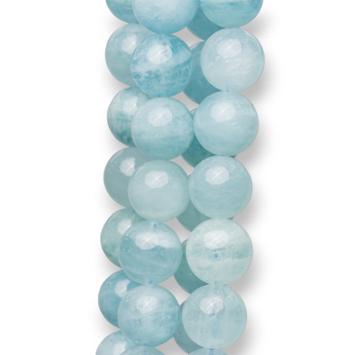 Aquamarine Milk Round Smooth (ASH) 10mm