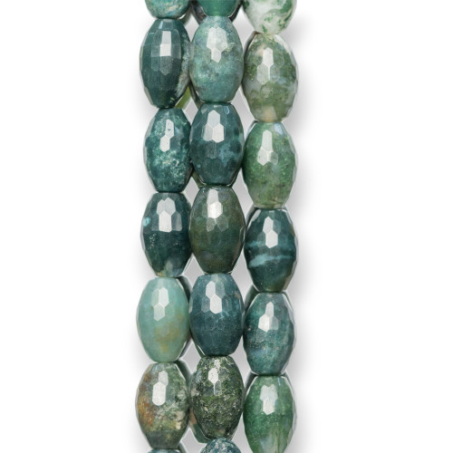 Agate Musc Indienne Riz Facetté 10x16mm