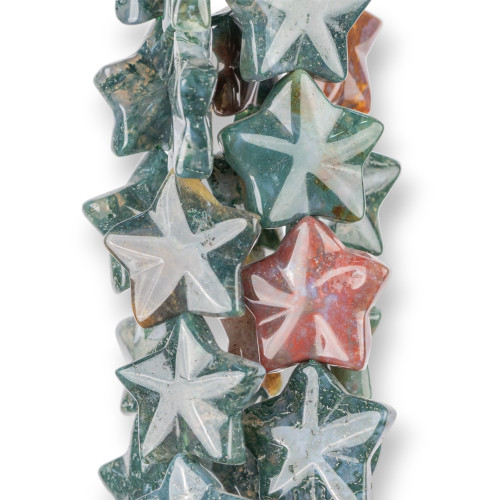 Indian Agate Flat Star 25mm