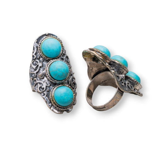 Bijouterie Ring With Magnesite Adjustable Size 22x42mm