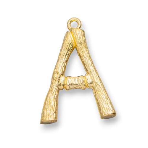 Composant de pendentif lettre alphabet en bronze 15pcs 15-24mm A