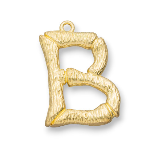 Bronze Alphabet Letter Pendant Component 15pcs 15-24mm B
