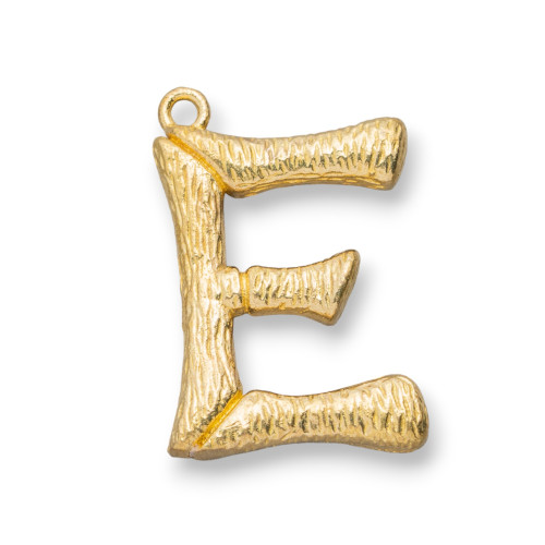 Bronze Alphabet Letter Pendant Component 15pcs 15-24mm E