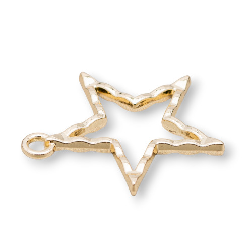 Zamak Pendant Component 5-Pointed Star With A Ring 30x32mm 30pcs