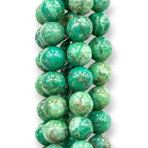 Smooth Round Green Imperial Jasper 12mm