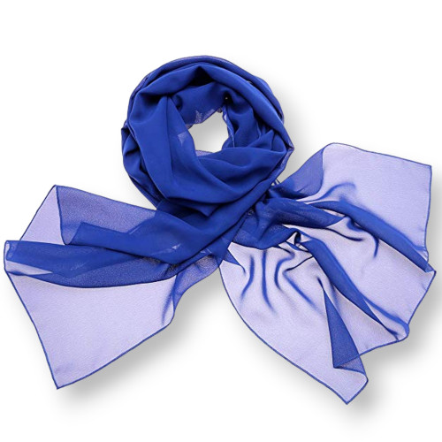Silk Feeling scarf 90x180cm 1pc Blue