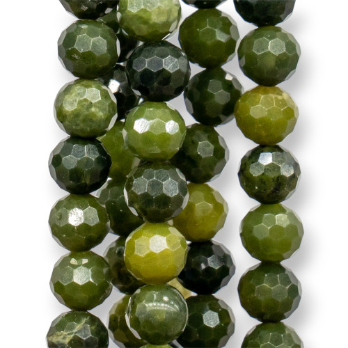 MachineCut Faceted Canadian Jade 8mm