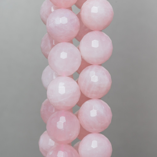 Γάλα Ροζ Χαλαζίας Faceted Rose Quartz 18mm