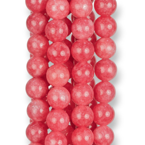 Rhodochrosite Jade Shaded Round Smooth 06mm