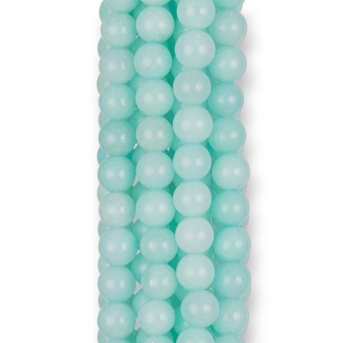 Aqua Green Jade Round Smooth 4mm