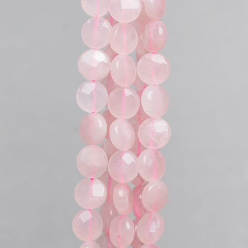 Rose Quartz Round Flat Faceted 10mm