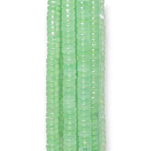 Giada Verde Crisoprasio Rondelle Tubolare Lisce 6x2mm