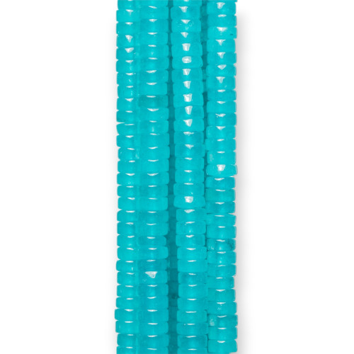 Turquoise Jade Smooth Tubular Washers 8x3mm