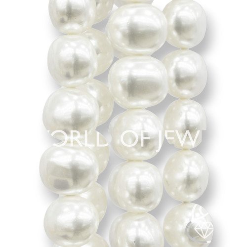 Perle di Maiorca Bianca Caramella 19x15mm
