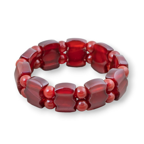 Semiprecious Stone Bar Bracelet 14mm Smooth Carnelian 14x20mm