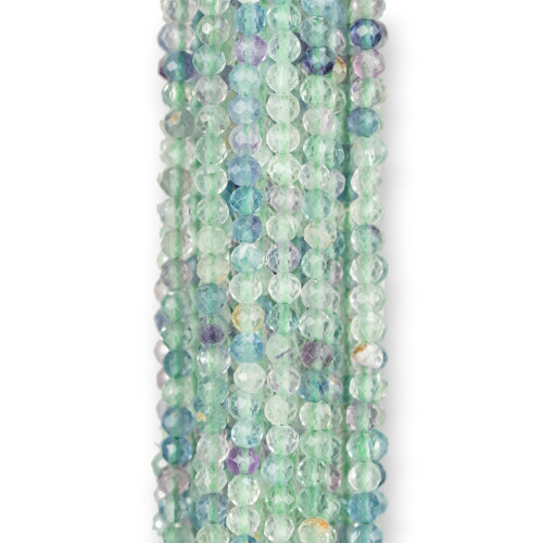 Fluorite verte taille diamant à facettes 2,0 mm