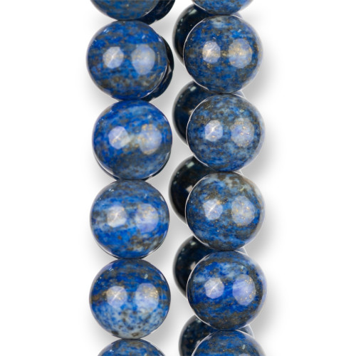 Rough Blue Lapis Lazuli Round Smooth 14mm