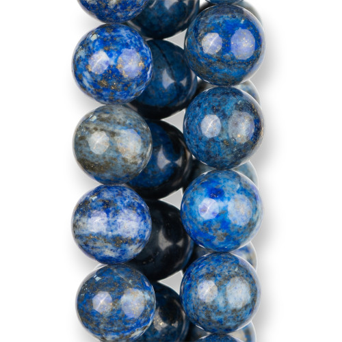 Raw Blue Lapis Lazuli Round Smooth 16mm