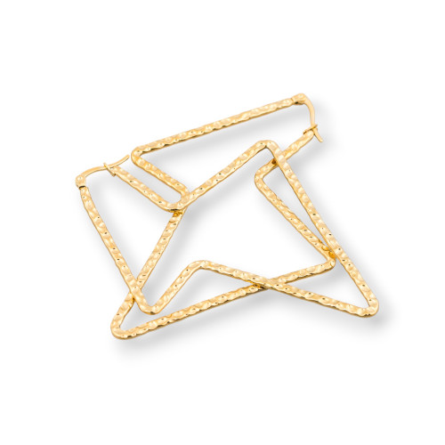 Boucles d'Oreilles Fantaisie Acier 64x85mm 4 Paires Or Forgé