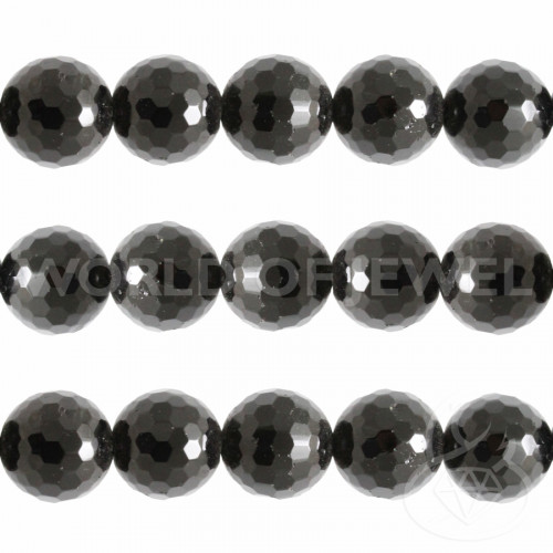 Faceted Black Tourmaline 14mm