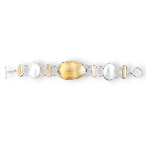 Brass and Mother of Pearl Bracelet