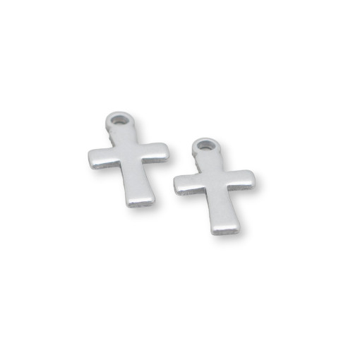 Composant de Pendentif en Acier 316 Pendentif Croix 08x15mm 100pcs