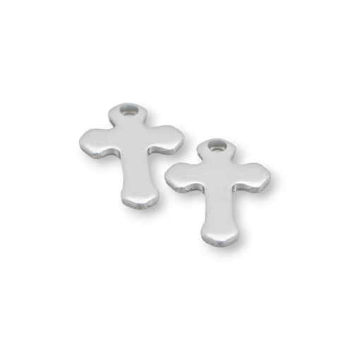 Composant de Pendentif en Acier 316 Pendentif Croix 10x15mm 100pcs