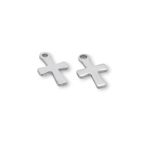 316 Steel Pendant Component Cross Pendant 7x12mm 120pcs