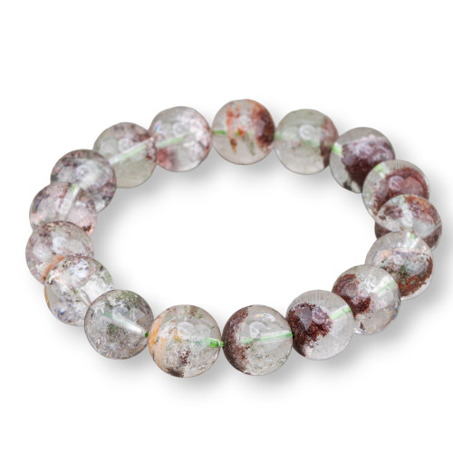 Round Ghost Quartz Bracelet 13mm