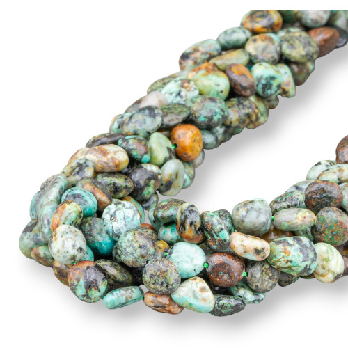 African Turquoise Tumbled Stone 8x10mm