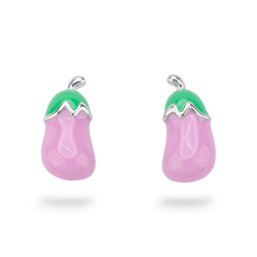 Pendientes Plata 925 Esmaltada Colección Flora 3 Pares