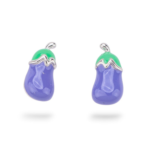 Orecchini Di Argento 925 Smaltati Collezione Flora 3 Coppie