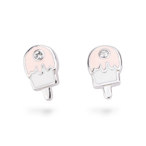 Boucles d'oreilles émaillées Argent 925 Collection Flora 3 Paires
