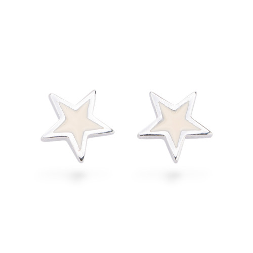 Orecchini Di Argento 925 Smaltati Collezione Flora 4 Coppie