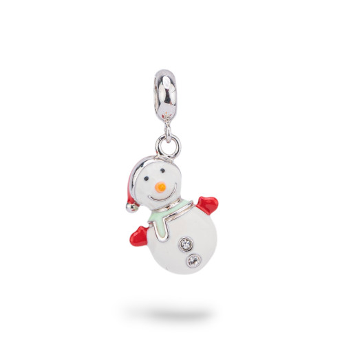 Emaillierte 925er Silber Charm-Anhänger Flora Collection 1 Stk