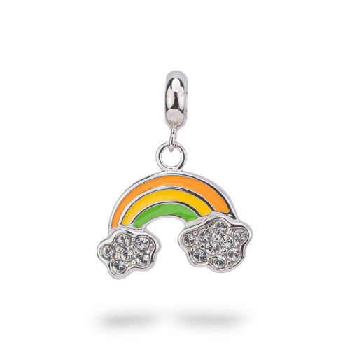 Pendenti Charms Di Argento 925 Smaltati Collezione Flora 2 pz