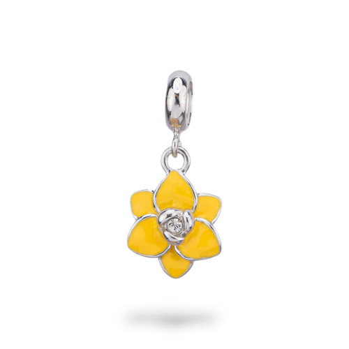 Pendenti Charms Di Argento 925 Smaltati Collezione Flora 2 pz