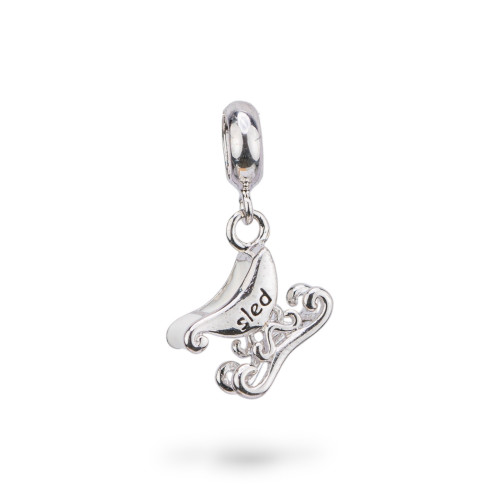 Emaillierte 925 Silber Charms Anhänger Flora Collection 2 Stk