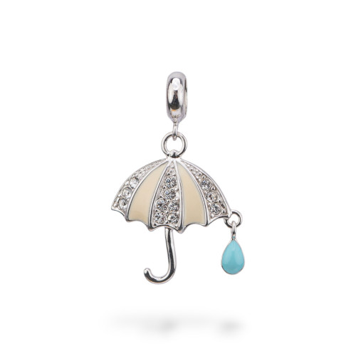 Pendentifs Charms en Argent 925 émaillé Collection Flora 2 pcs