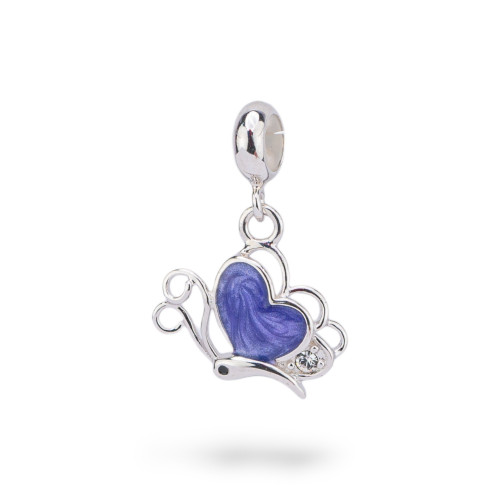 Emaillierte 925 Silber Charms Anhänger Flora Collection 3 Stk