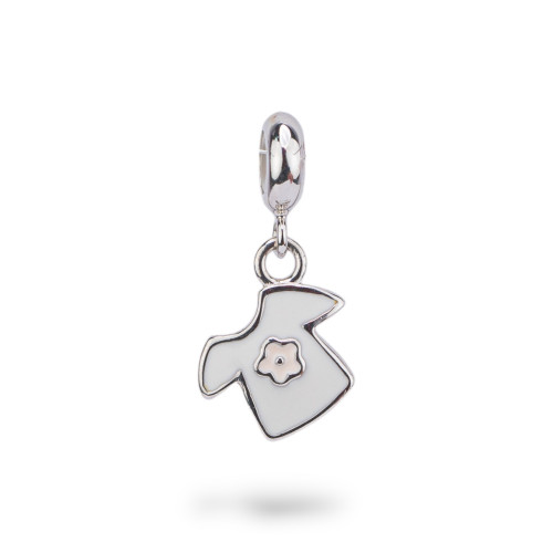 Pendenti Charms Di Argento 925 Smaltati Collezione Flora 4 pz