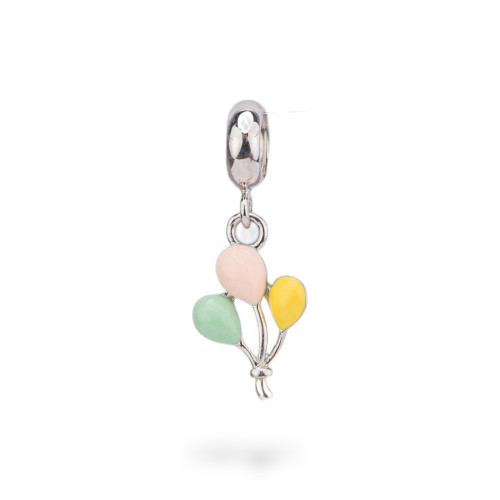 Colgantes Charm Esmaltados en Plata 925 Colección Flora 6 piezas