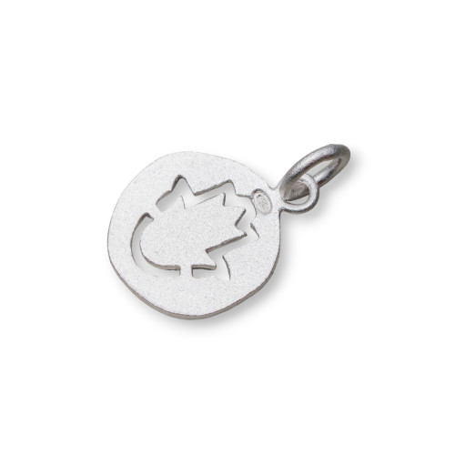 Pendentif En Argent 925 Plaque Satin Avec Tulipe 12mm Et Anneau 10pcs