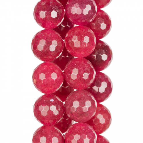 Faceted Ruby Jade 18mm Ακατέργαστο