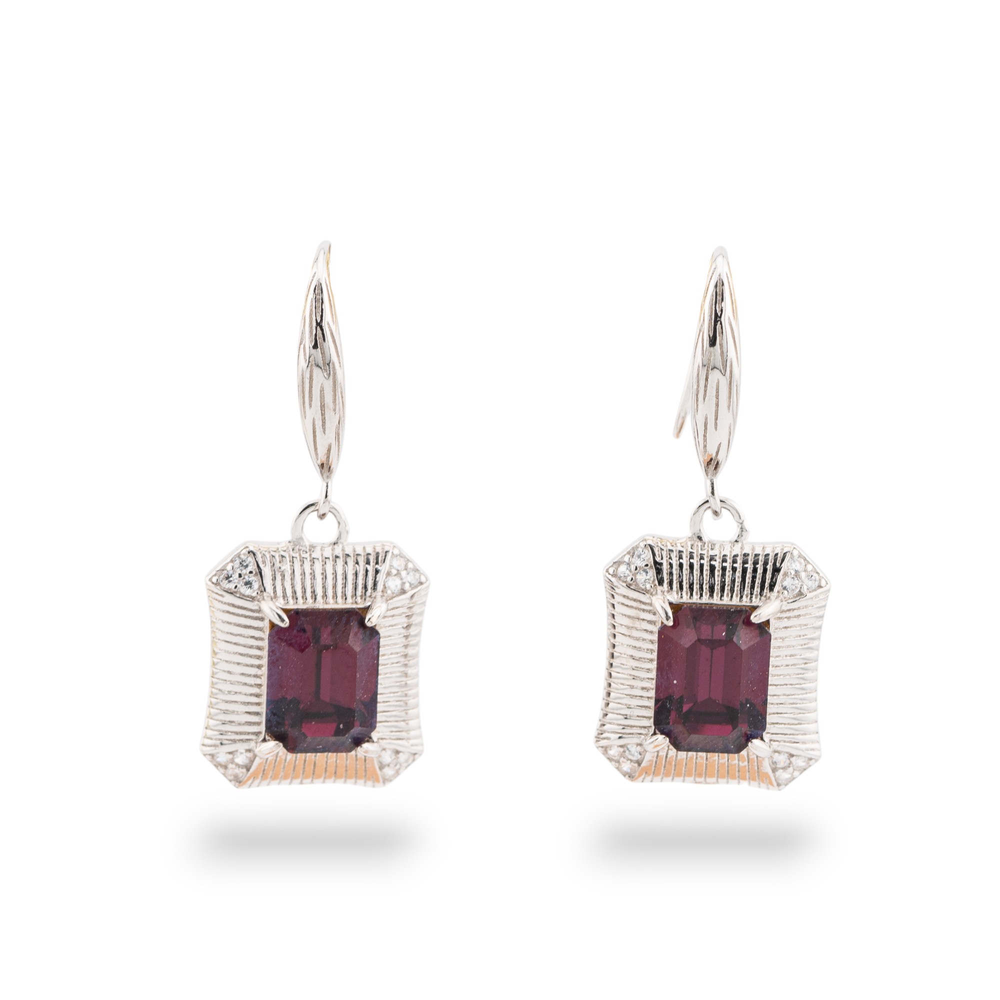 Orecchini Di Argento 925 1 Coppia Viola