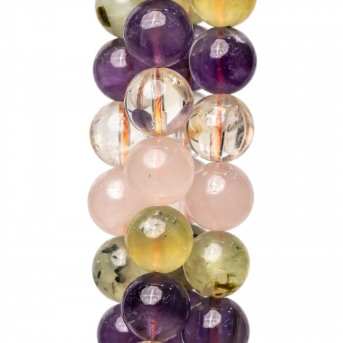 Quartz Multicolor Amethyst Prenite Fume