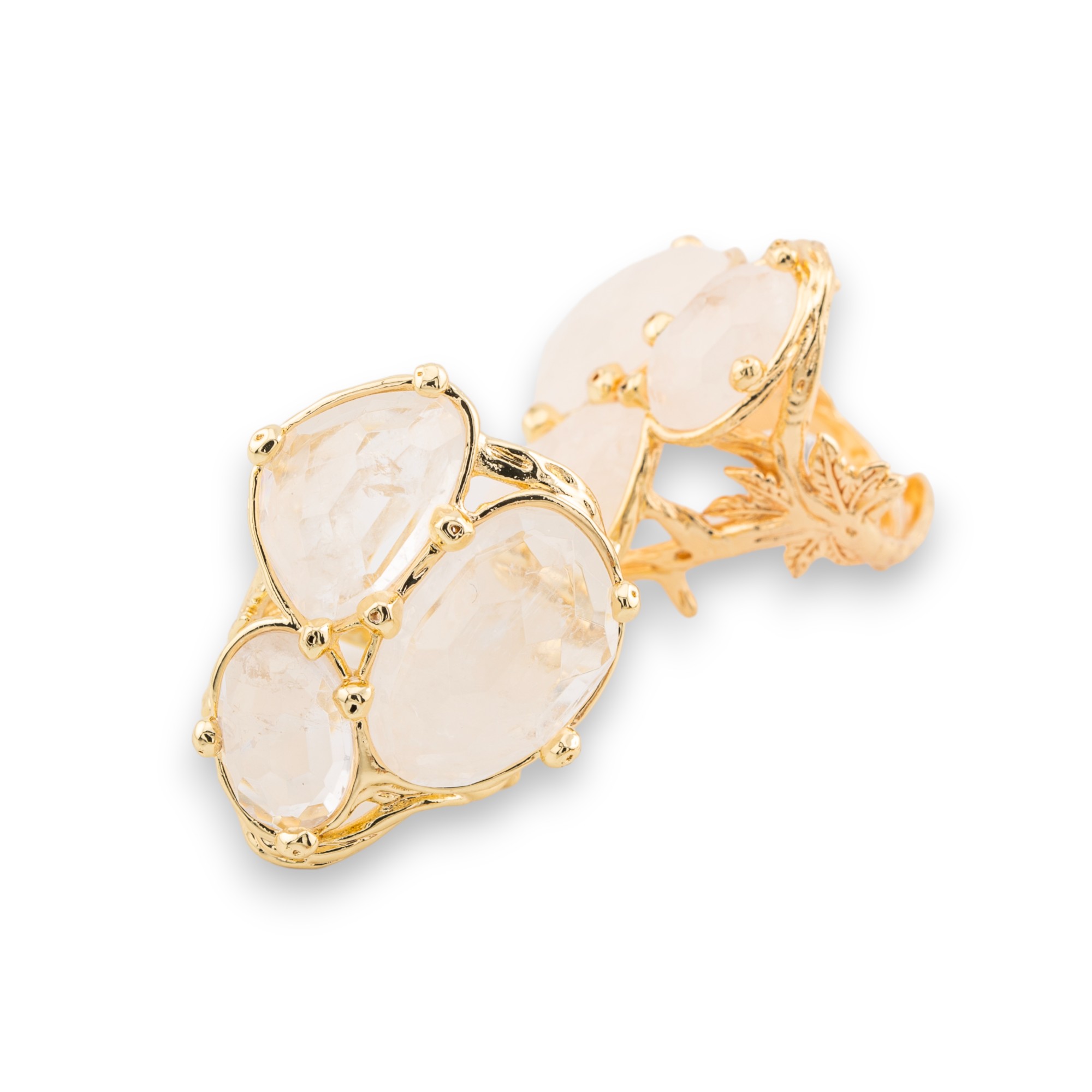 Anello Di Bronzo Collezione AURORA Con 3 Pietre Naturali