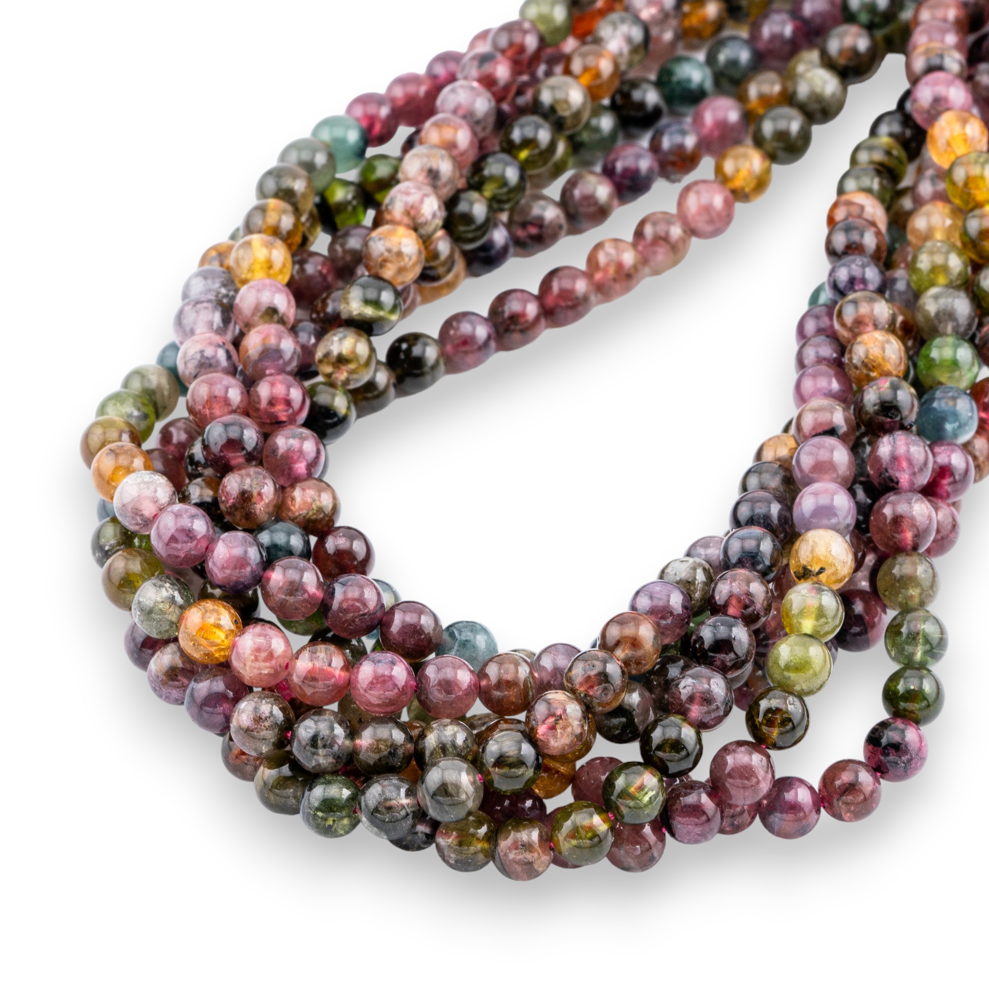 Tormalina Multicolor Tondo Liscio Prima Scelta 6mm